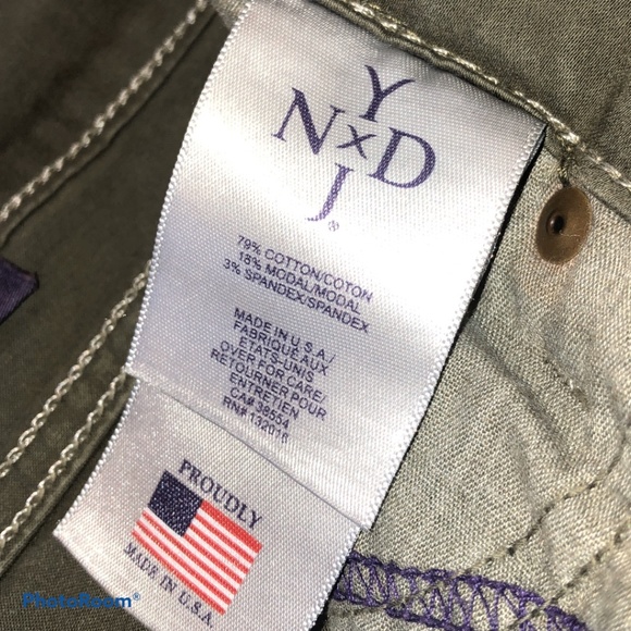 NYDJ Skinny Olive Green Jeans 6P - Picture 6 of 6